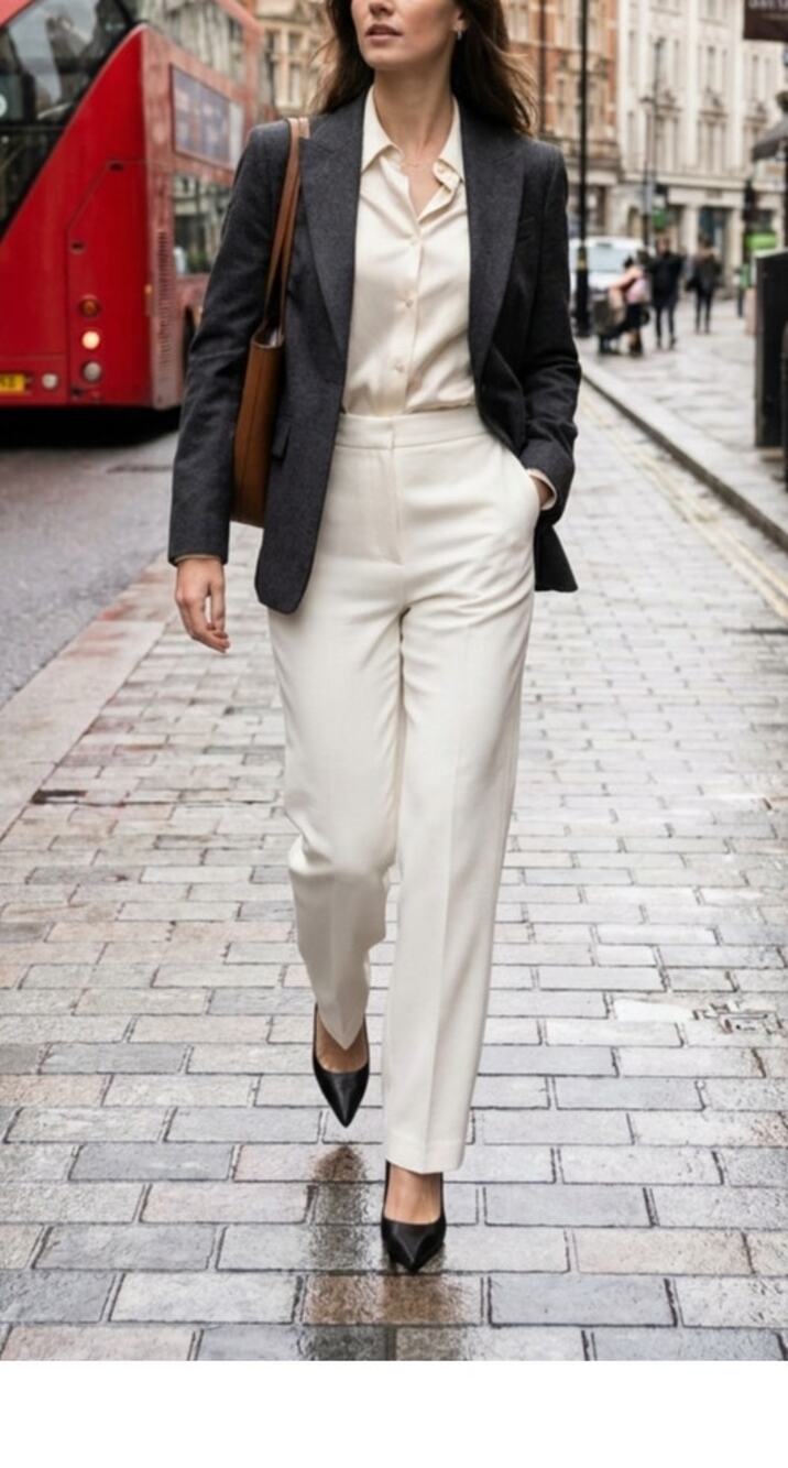 NWT L.K. Bennett Millie White Kick Flare Trousers Size 4 High Waist Crop